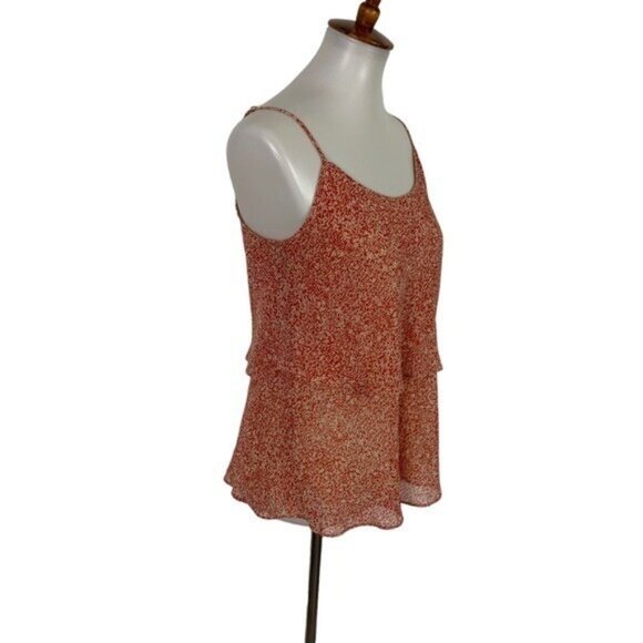 Cabi Women Small Orange Blouse Tank Top Boho Resort Summer Casual - Picture 4 of 7